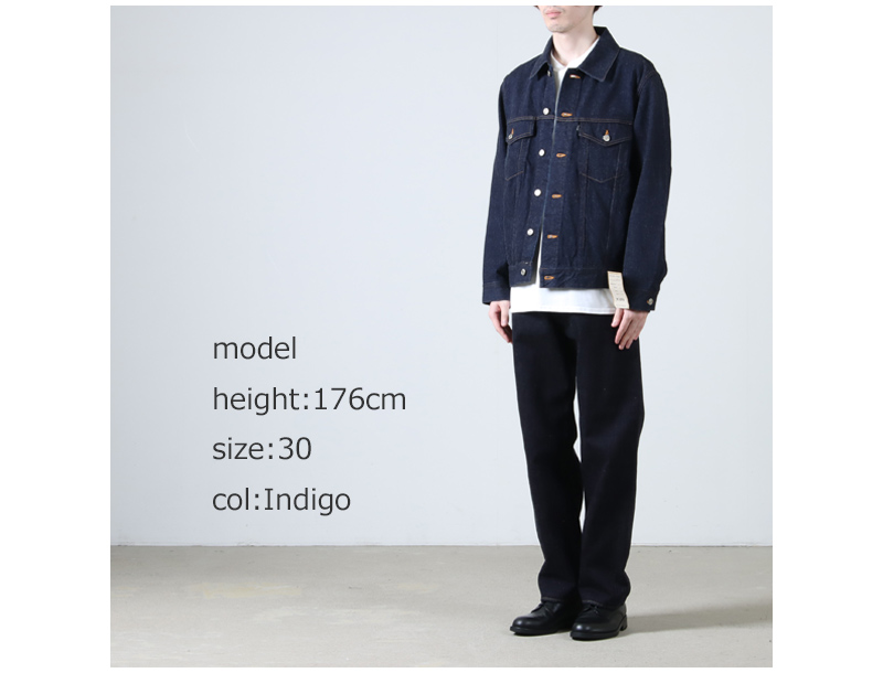 YAECA(䥨) 13-14W DENIM PANTS WIDE STRAIGHT