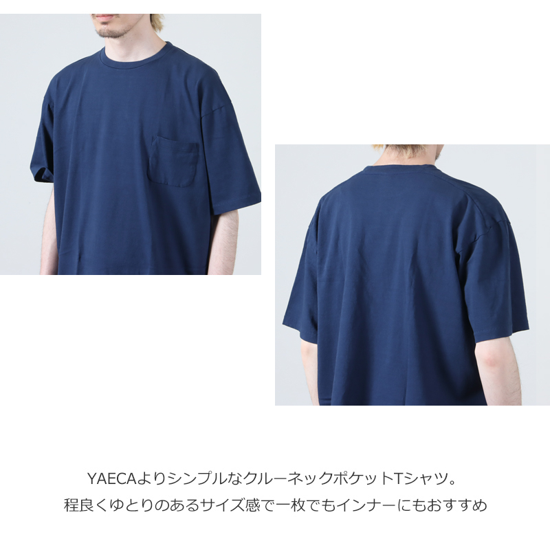 YAECA(䥨) CREWNECK POCKET T S/S