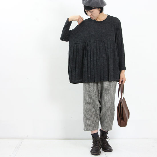 mizuiro ind(ߥ) Crewneck Pleats Pullover