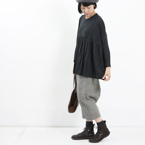 mizuiro ind(ߥ) Crewneck Pleats Pullover